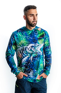 Гольфстрим (Gulf stream) лонгслив с капюшоном GRAYLING (щука риф) GRLS-04BL